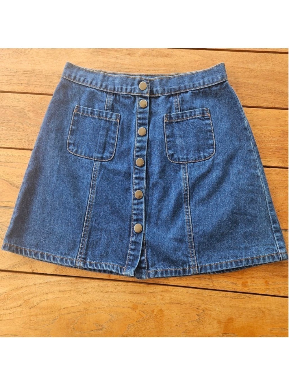 BDG Urban Outfitters Jean Skirt Button Down Front A-Line Denim Size M